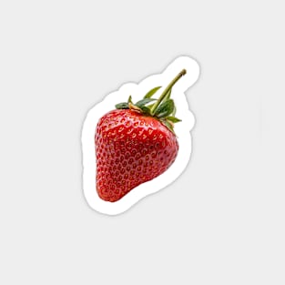 Single isolated fresh strawberry Sticker